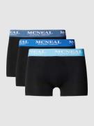 MCNEAL Trunks mit Label-Bund im 3er-Pack in Metallic Black, Größe M