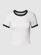 Levi's® Cropped T-Shirt in melierter Optik in Hellgrau Melange, Größe ...
