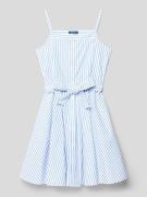Polo Ralph Lauren Teens Kleid mit Streifenmuster und Bindegürtel in We...
