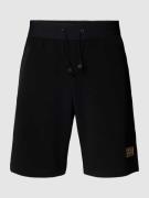 EA7 Emporio Armani Shorts mit Label-Badge in Black, Größe S