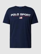 Polo Sport T-Shirt mit Label-Print in Marine, Größe S