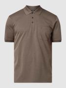 RAGMAN Poloshirt mit Brusttasche in Taupe, Größe S