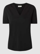 FREE/QUENT T-Shirt aus Modalmischung in Black, Größe XS