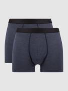 RAGMAN Trunks aus Jersey im 2er-Pack in Rauchblau, Größe L