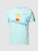 MC2 Saint Barth T-Shirt mit The Simpsons®-Print in Aqua, Größe XL