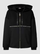 LIU JO SPORT Sweatjacke mit Kapuze und Tunnelzug in Black, Größe XS