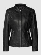 Cabrini Lederjacke mit Steppnähten in Black, Größe 36