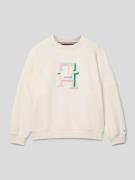 Tommy Hilfiger Teens Sweatshirt mit Label-Stitching in Offwhite, Größe...