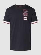 Christian Berg Men T-Shirt mit Label-Motiv-Print in Marine, Größe S