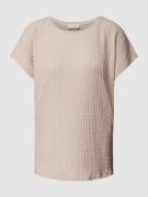 Christian Berg Woman T-Shirt mit Strukturmuster in Sand, Größe XS