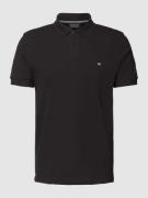 Christian Berg Men Poloshirt im unifarbenen Design in Black, Größe S
