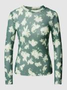 Jake*s Casual Longsleeve im Batik-Look in Apfel, Größe 38