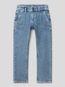 s.Oliver RED LABEL Jeans mit Seiten- und Gesäßtaschen in Blau, Größe 9...