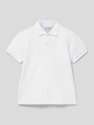 Mayoral Regular Fit Poloshirt mit kurzer Knopfleiste in Weiss, Größe 1...