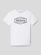 Billabong T-Shirt mit Label-Print in Weiss, Größe 140