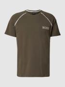 BOSS T-Shirt mit Logo-Streifen Modell 'Trend T-Shirt' in Oliv, Größe S