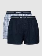 BOSS Boxershorts mit Label-Detail im 2er-Pack in Dunkelblau, Größe S