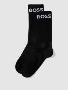 BOSS Socken mit Label-Print im 2er-Pack in Black, Größe 39/42