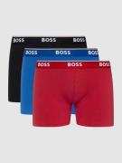 BOSS Trunks mit Logo-Bund im 3er-Pack Modell 'Power' in Rot, Größe S