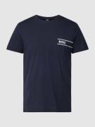 BOSS T-Shirt mit Label-Detail in Dunkelblau, Größe S