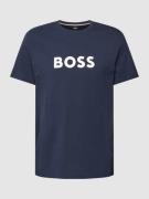 BOSS T-Shirt mit Label-Print Modell 'Basic Logo' in Dunkelblau, Größe ...