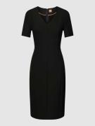 BOSS Knielanges Kleid mit Teilungsnähten Modell 'Damaisa' in Black, Gr...