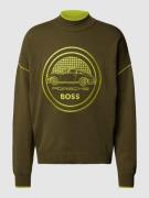BOSS Strickpullover mit Label-Stitching - Porsche X Boss Collection in...