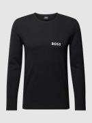BOSS Longsleeve mit Label-Print in Black, Größe M