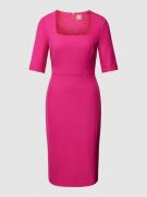 BOSS Knielanges Kleid mit Karree-Ausschnitt Modell 'Doneba' in Pink, G...