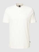 BOSS Poloshirt mit Label-Stitching Modell 'Parlay' in Weiss, Größe S