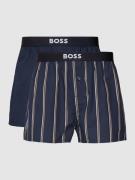 BOSS Boxershorts mit Logo-Bund im 2er-Pack in Dunkelblau, Größe S
