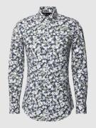 BOSS Slim Fit Business-Hemd mit Allover-Muster Modell 'Hank' in Gruen,...
