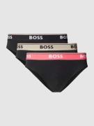 BOSS Slip mit elastischem Logo-Bund im 3er-Pack in Black, Größe S