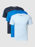 BOSS T-Shirt mit Logo-Stitching im 3er-Pack in Blau, Größe L