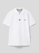 Boss Poloshirt mit Label-Details in Weiss, Größe 164