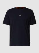 BOSS Orange T-Shirt mit Brand-Schriftzug in Marine, Größe S