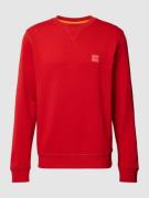BOSS Orange Sweatshirt mit Label-Patch Modell 'WESTART' in Rot, Größe ...