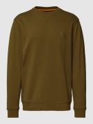 BOSS Orange Sweatshirt mit Label-Stitching Modell 'Westart' in Oliv, G...