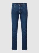 bugatti Slim Fit Jeans in unifarbenem Design in Blau, Größe 32/32