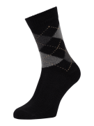 Burlington Socken mit Argyle-Muster Modell 'Whitby' in Black, Größe 36...