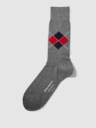 Burlington Socken mit Motiv-Print Modell 'Multi King' in Mittelgrau Me...