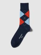 Burlington Socken mit grafischem Muster Modell 'KING' in Marineblau, G...