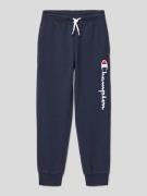 CHAMPION Regular Fit Sweatpants mit Label-Stitching in Marine, Größe 1...