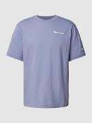 CHAMPION T-Shirt mit Logo-Stitching in Hellblau, Größe M