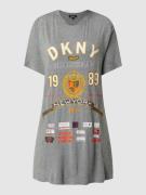DKNY Schlafshirt mit Logos in Mittelgrau Melange, Größe S