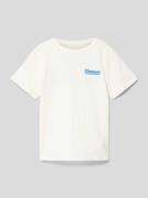 Element T-Shirt mit Label-Print Modell 'SUNUP' in Offwhite, Größe 152