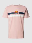 Ellesse T-Shirt mit Label-Print Modell 'APREL' in Rosa, Größe S
