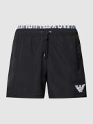 Emporio Armani Badehose mit elastischem Logo-Bund Modell 'Double' in B...