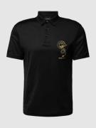 Emporio Armani Poloshirt mit Motiv- und Label-Stitching in Black, Größ...