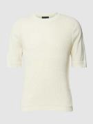 Emporio Armani T-Shirt mit Strukturmuster in Offwhite, Größe S
